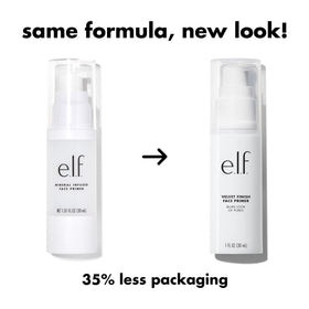 e.l.f. primer applied to fingertip demonstrates easy blending and lightweight coverage