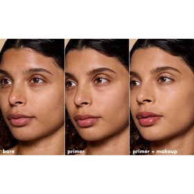 e.l.f. primer bottle label detail displays vegan cruelty-free icons and ingredient clarity