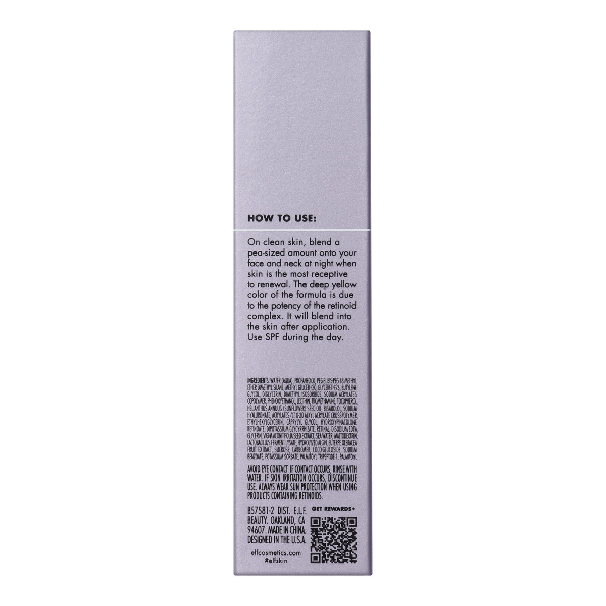 e.l.f. serum on bedside table as part of nighttime routine suggesting restorative use