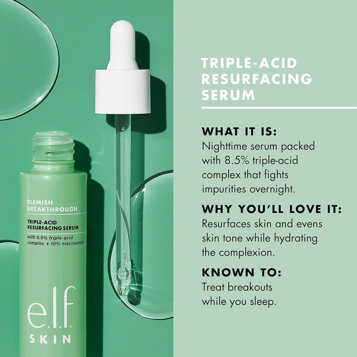 e.l.f. bottle next to a coin for size comparison showing compact travel-friendly packaging benefit convenience