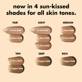 e.l.f. SKIN bronzing drops face before and after showing subtle sun-kissed radiance