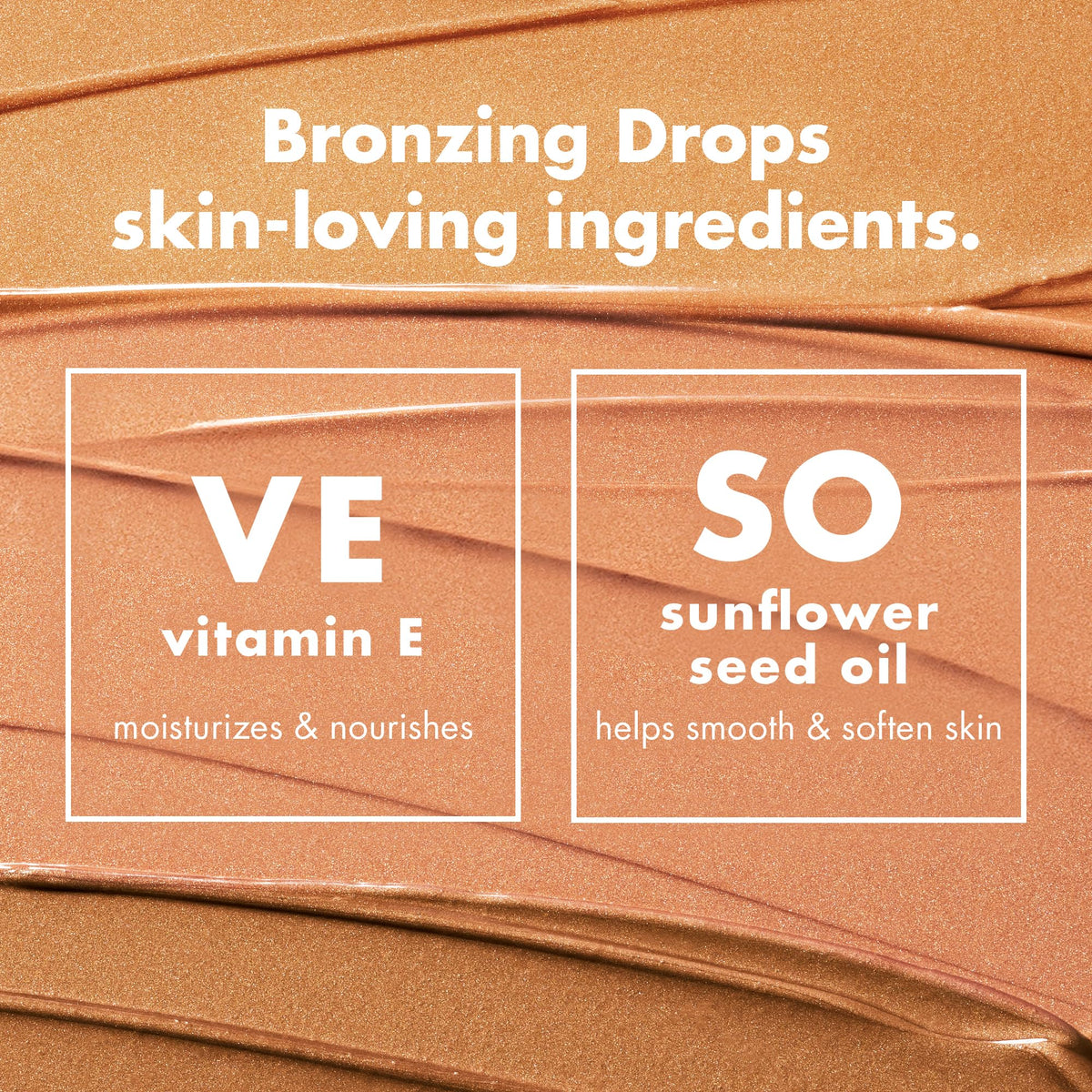 e.l.f. SKIN bronzing drops swatches on arm illustrating buildable color intensity and shimmer