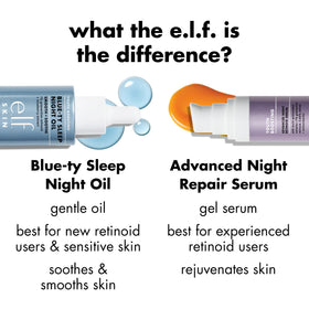 e.l.f. applying night oil to hand demonstrating smooth hydration