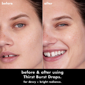 e.l.f. product on hand scale illustrating coverage and buildable glow without greasiness