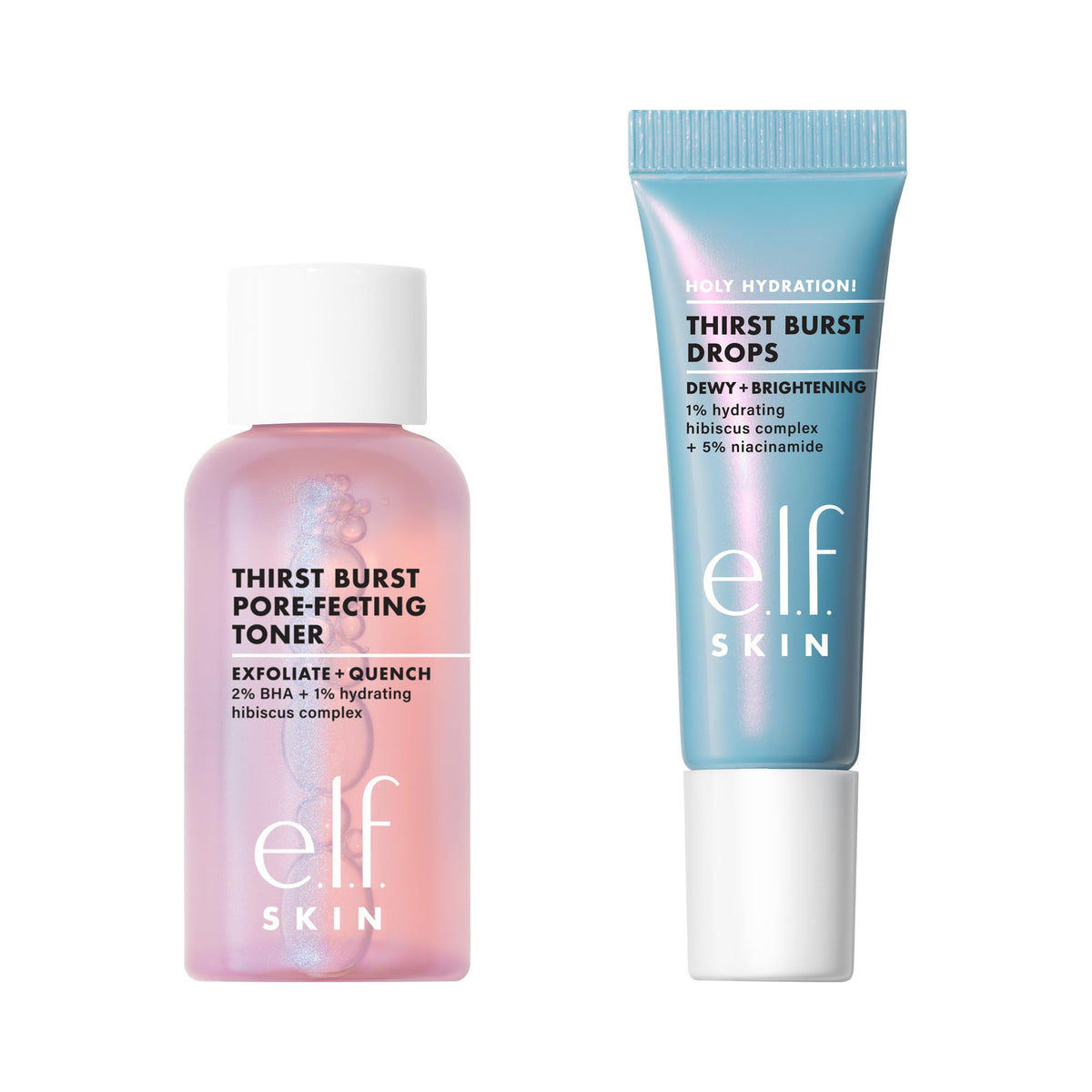 e.l.f. toner label detail highlighting ingredients and gentle-pore benefit