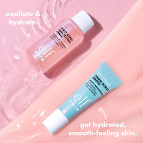 e.l.f. toner texture close-up revealing gentle exfoliating hydration benefit