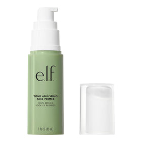 e.l.f. primer blended with foundation illustrating improved adhesion and even finish