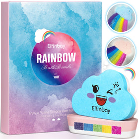 Elfinbay front packaging showing two cloud bath bombs and gifting appeal