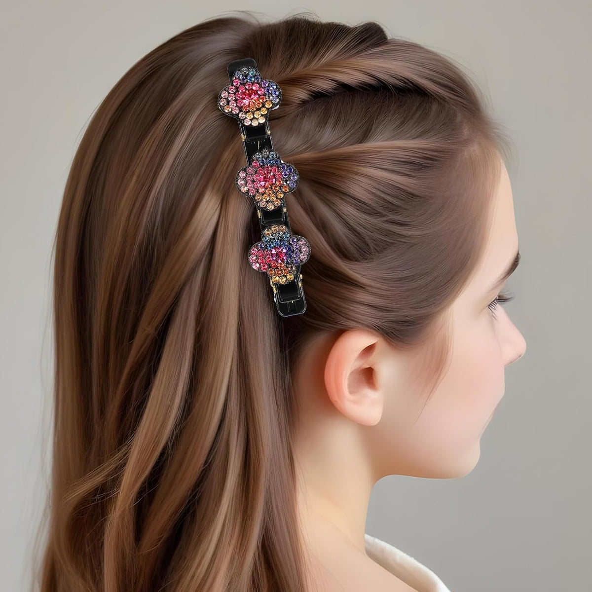 eliongpu styling half-up on woman showing quick polished look benefit