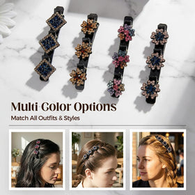 eliongpu three-clip cluster on braid illustrating decorative styling option