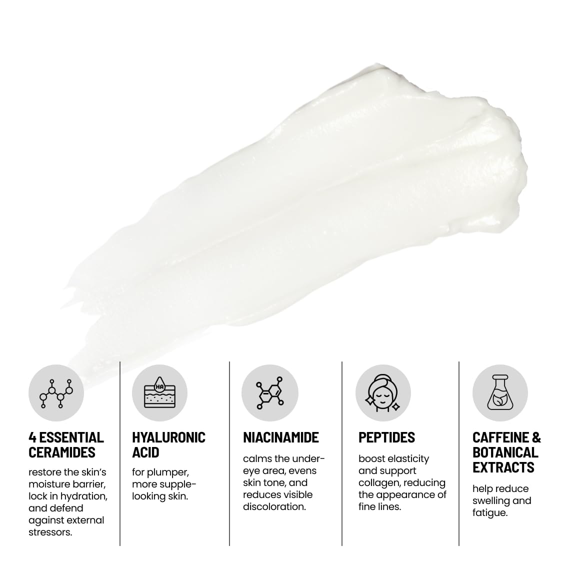 Eliré applying under-eye demonstration with fingertip showing quick blending benefit