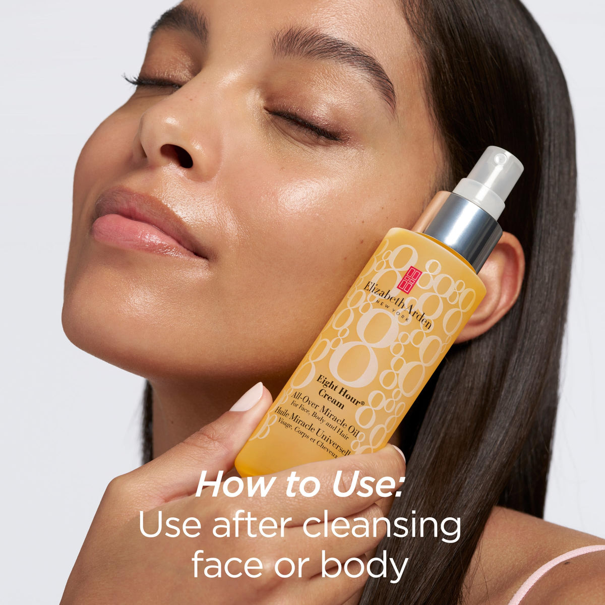 Elizabeth Arden body shoulder mist applied after shower to lock in moisture