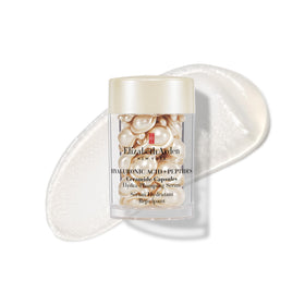 Elizabeth Arden single-dose capsule close-up highlighting protected serum potency and hygiene benefit