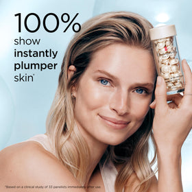 Elizabeth Arden serum texture drop demonstrating lightweight hydration and fast-absorbing benefit
