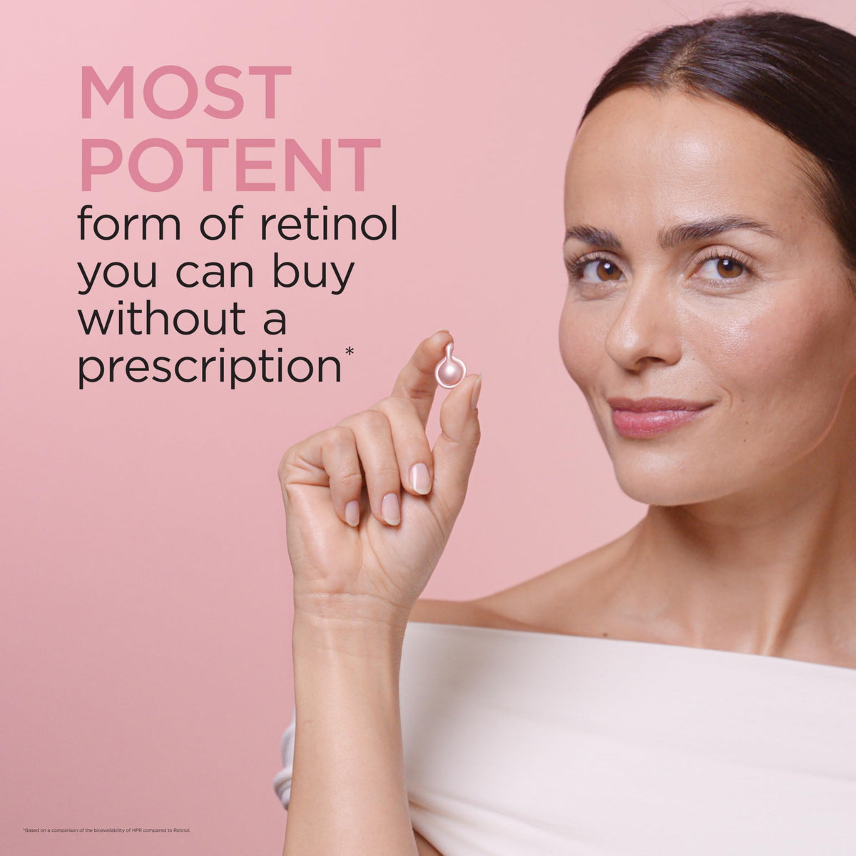 Elizabeth Arden capsule in hand for scale showing compact single-dose convenience