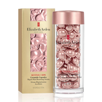 Elizabeth Arden front packaging showing 60 capsules and product benefit