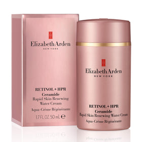 Elizabeth Arden jar front view showing sleek packaging and clear product name benefits