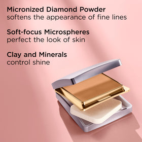 Elizabeth Arden lifestyle image of woman applying compact offering quick flawless results