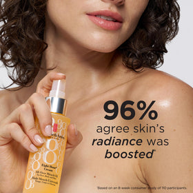 Elizabeth Arden size comparison next to smartphone to show travel-friendly 3.4 oz