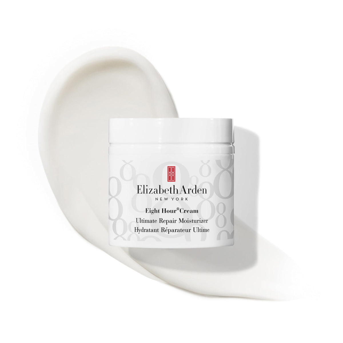 Elizabeth Arden open jar highlighting cream texture and quick absorption benefit