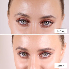 Elizabeth Mott application on model demonstrating shaping and coverage