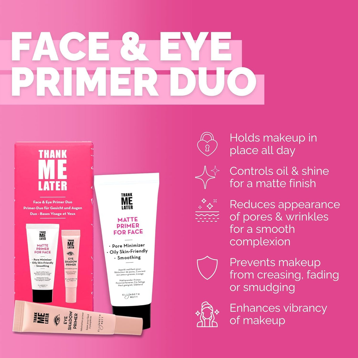 Elizabeth Mott eye primer tube closeup highlighting compact design and crease prevention