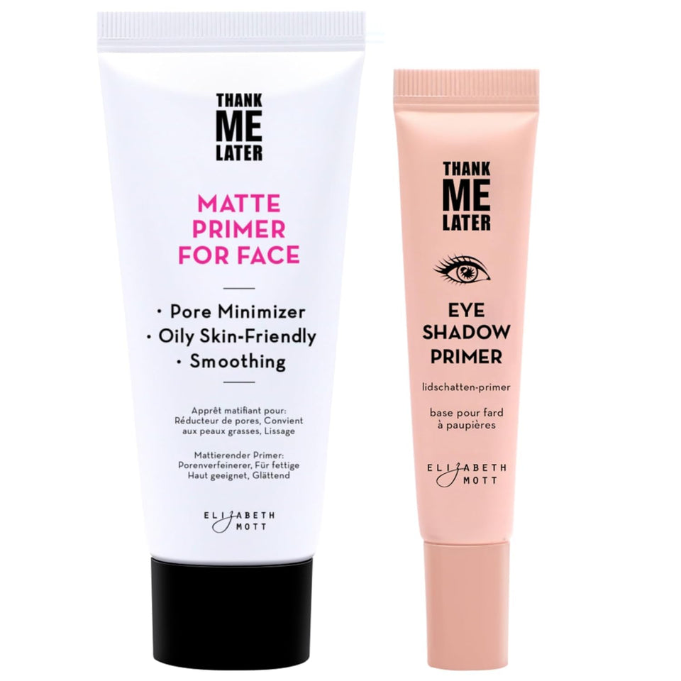 Elizabeth Mott face primer front packaging shows product and branding benefit smoothing