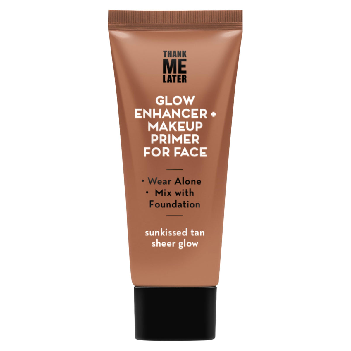 Elizabeth Mott front packaging showing Tan Sheer Glow and benefits