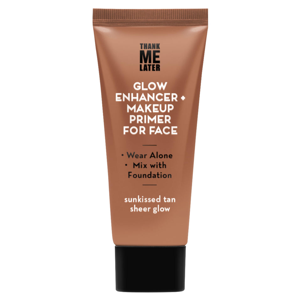 Elizabeth Mott front packaging showing Tan Sheer Glow and benefits