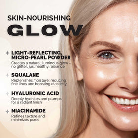 Elizabeth Mott model cheekbone highlighted for natural sun-kissed radiance