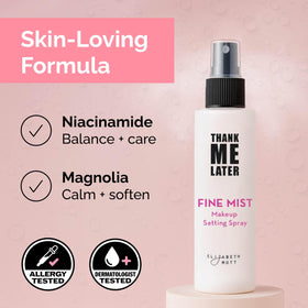 Elizabeth Mott label ingredients focus highlighting niacinamide and gentle formula benefit