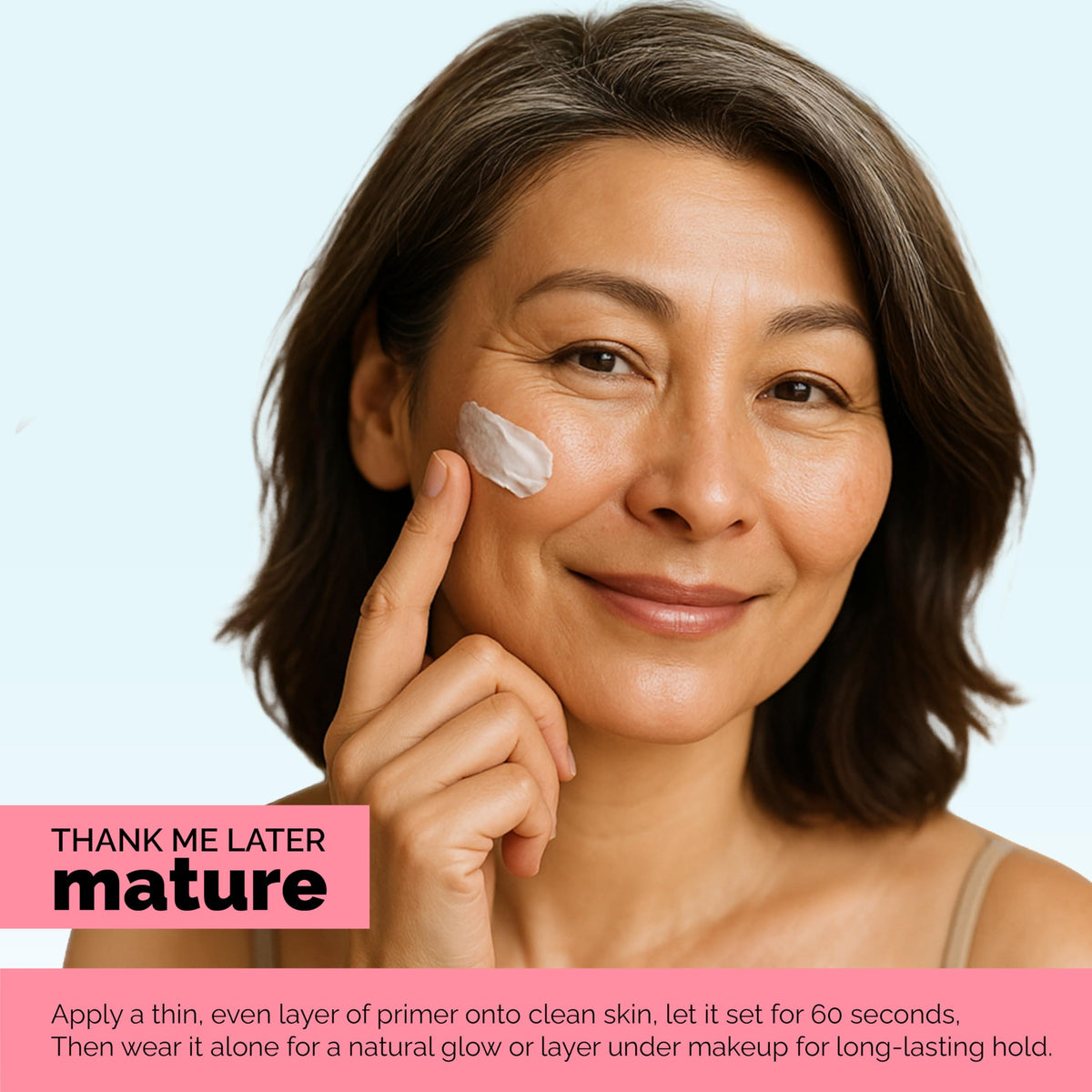 Elizabeth Mott primer on vanity styled near skincare for daily routine