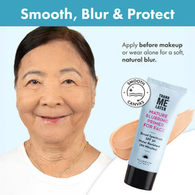 Elizabeth Mott primer layered under foundation improving makeup longevity