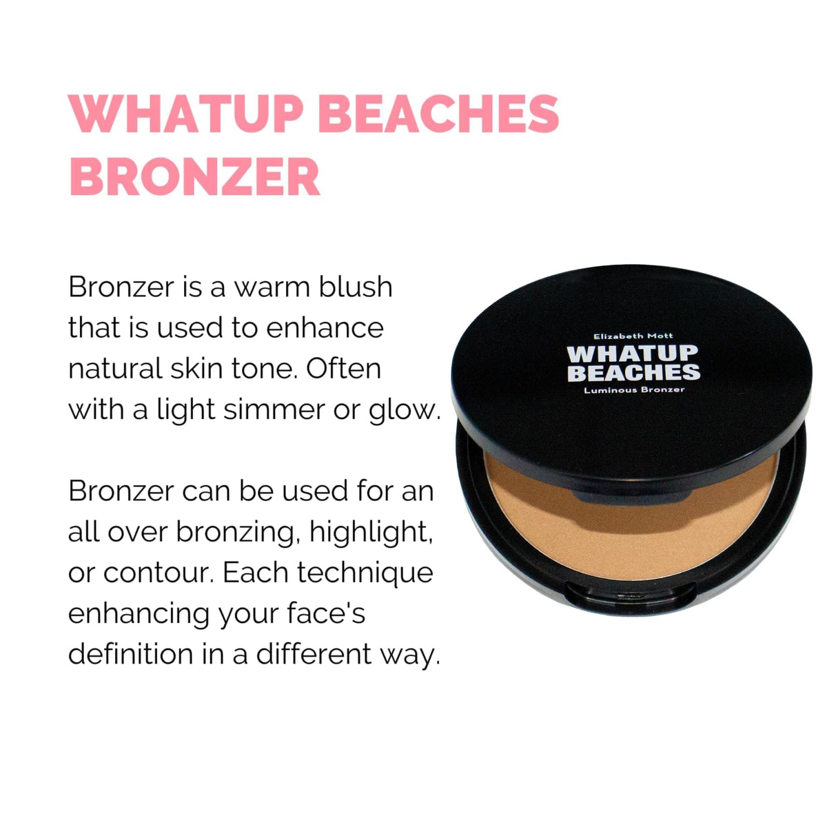 Elizabeth Mott open powder close-up showing fine texture and blendability benefit