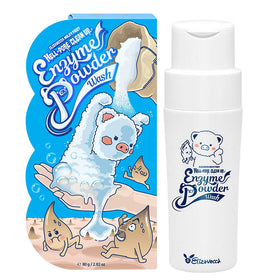 Elizavecca powder texture close-up highlighting fine grains for gentle exfoliation