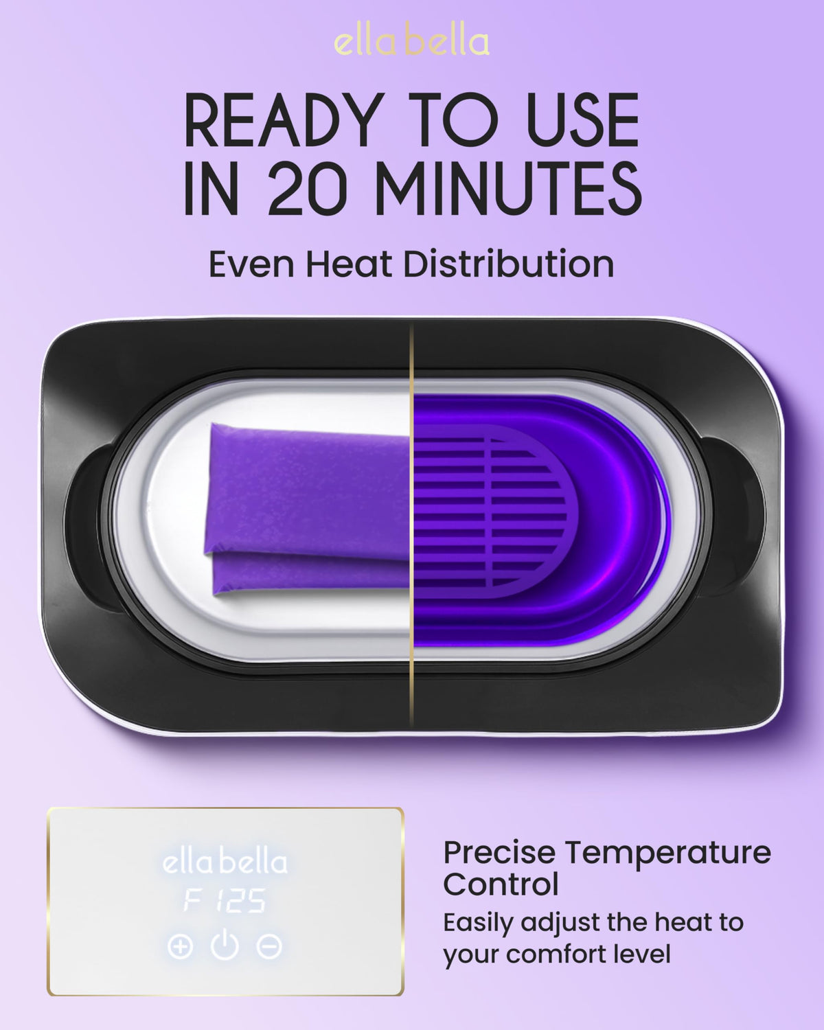 ELLA BELLA paraffin hand treatment in use, warm wax layers for relaxing session