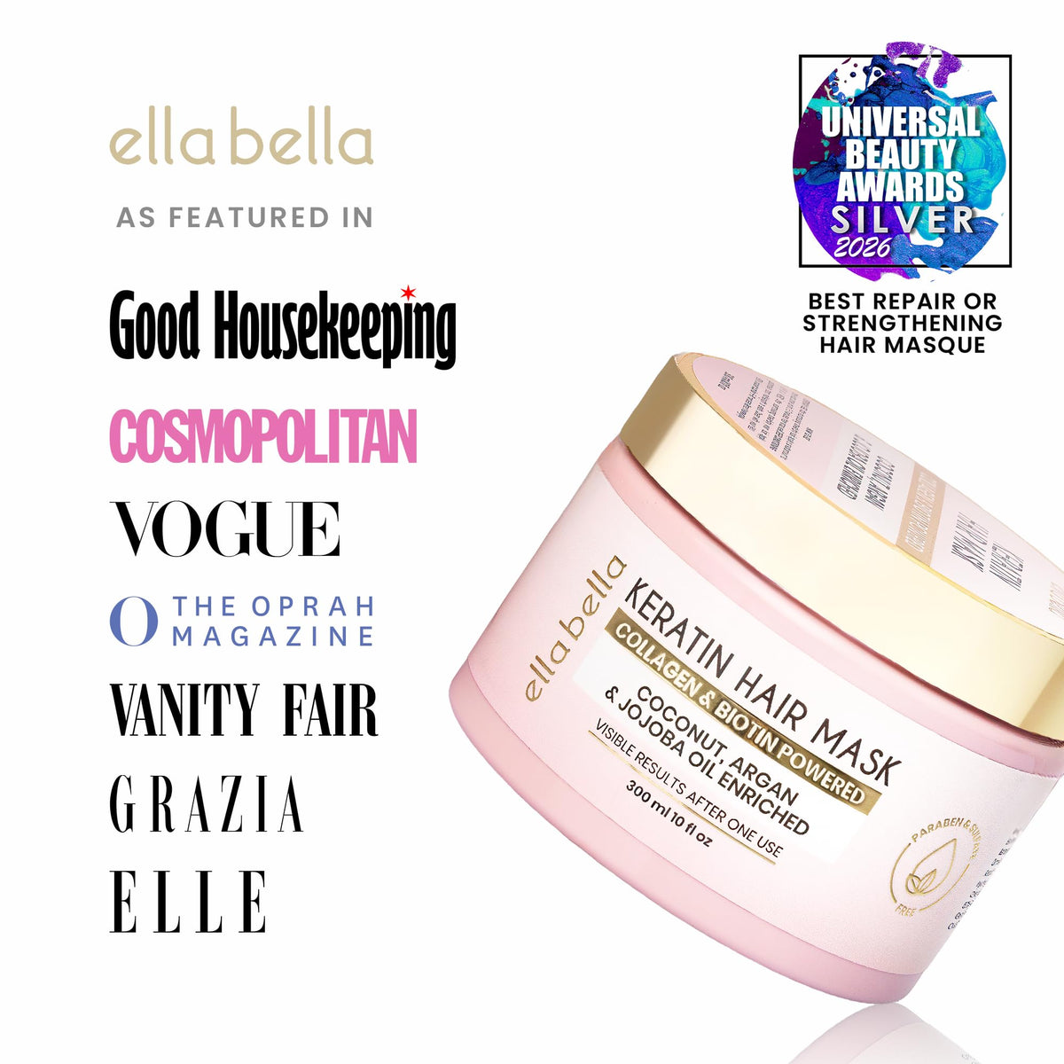 ELLA BELLA product being applied in shower for deep conditioning