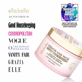 ELLA BELLA product being applied in shower for deep conditioning