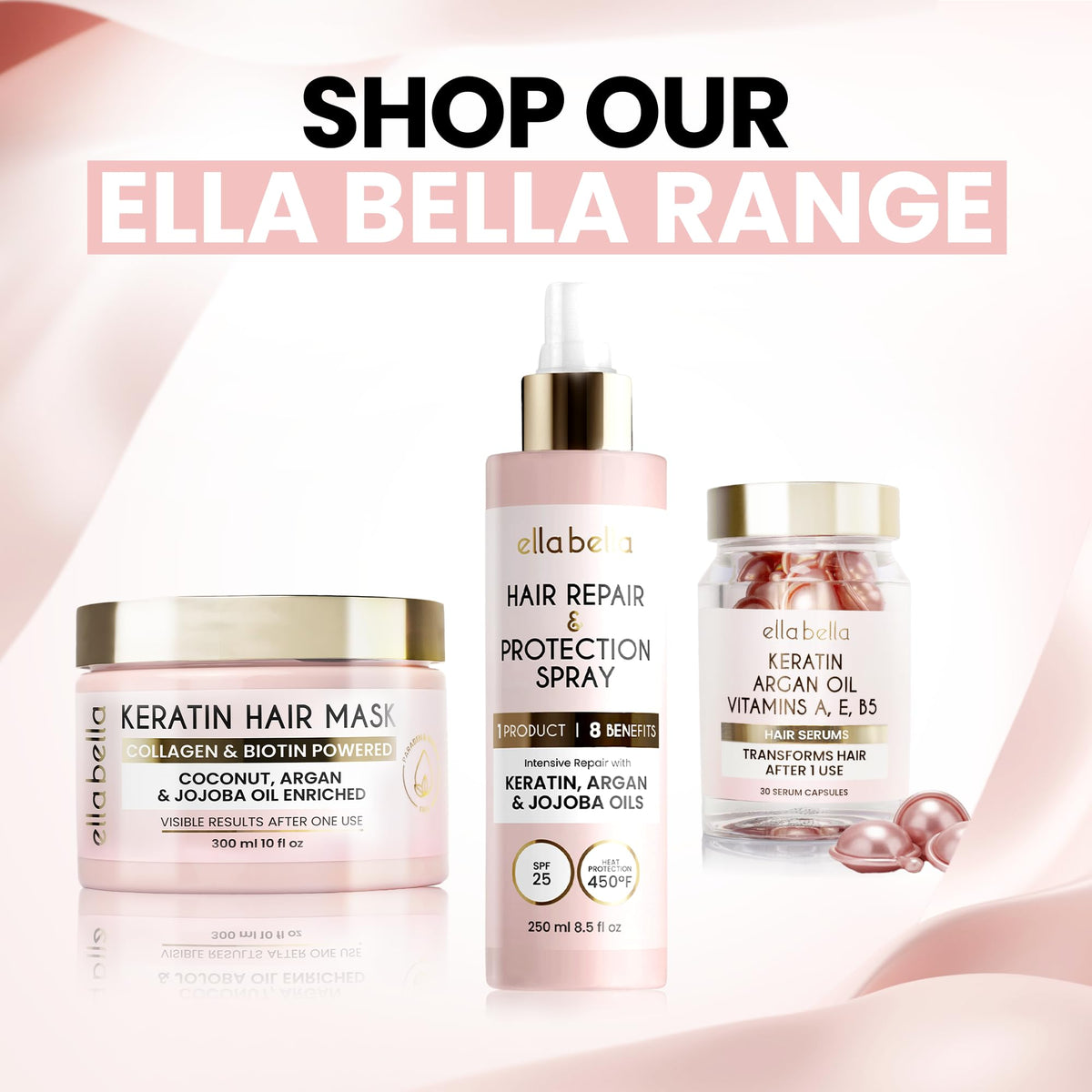ELLA BELLA product styled in bathroom to inspire at-home spa benefit