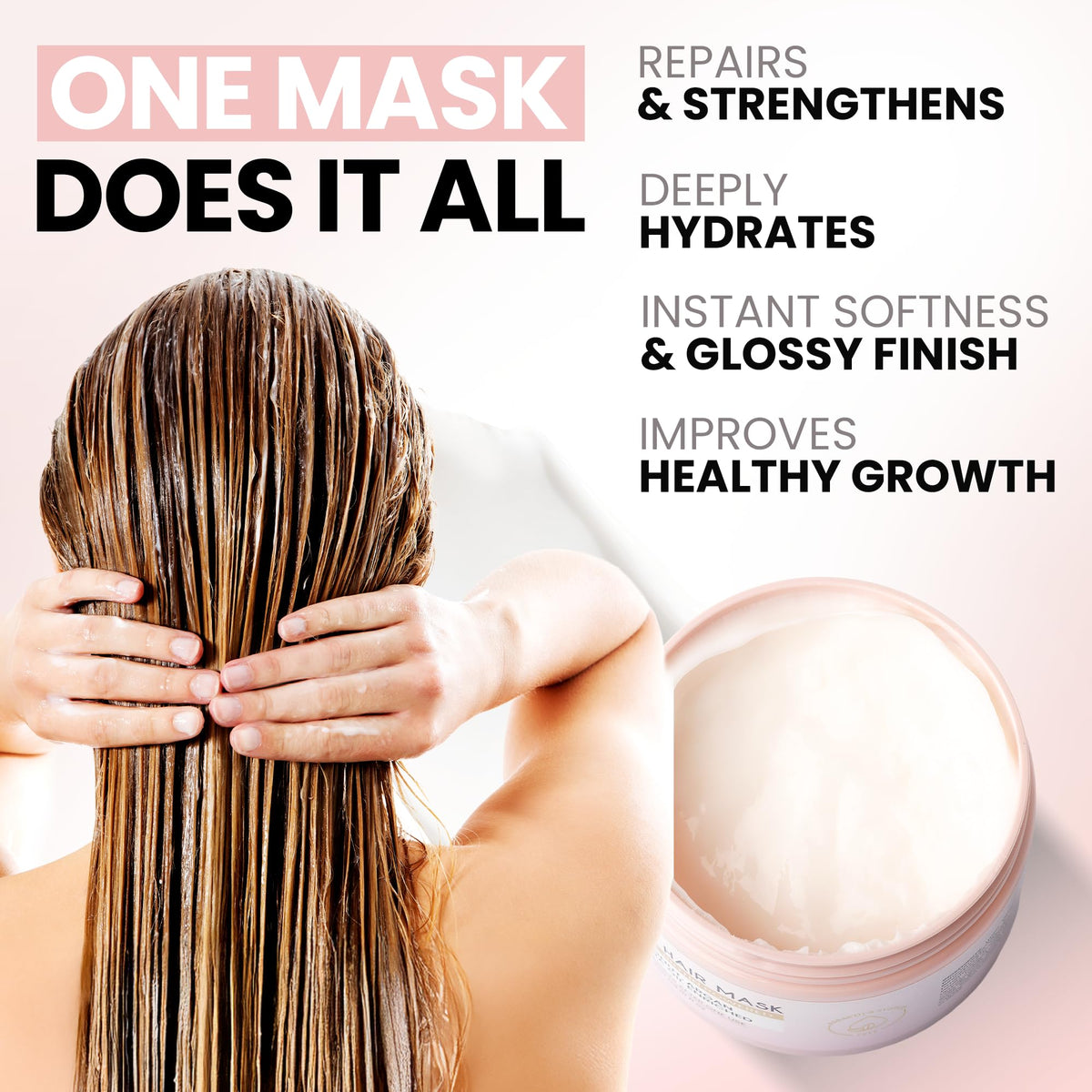 ELLA BELLA creamy mask texture close-up for intense hydration