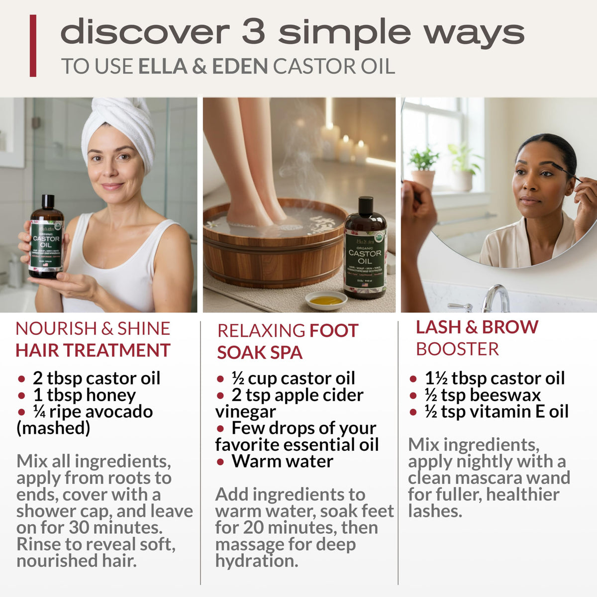 Ella & Eden pump dispensing oil neatly for controlled, mess-free application