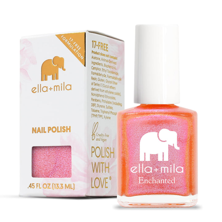 ella+mila front bottle view showing Aurora Lights polish and glossy finish