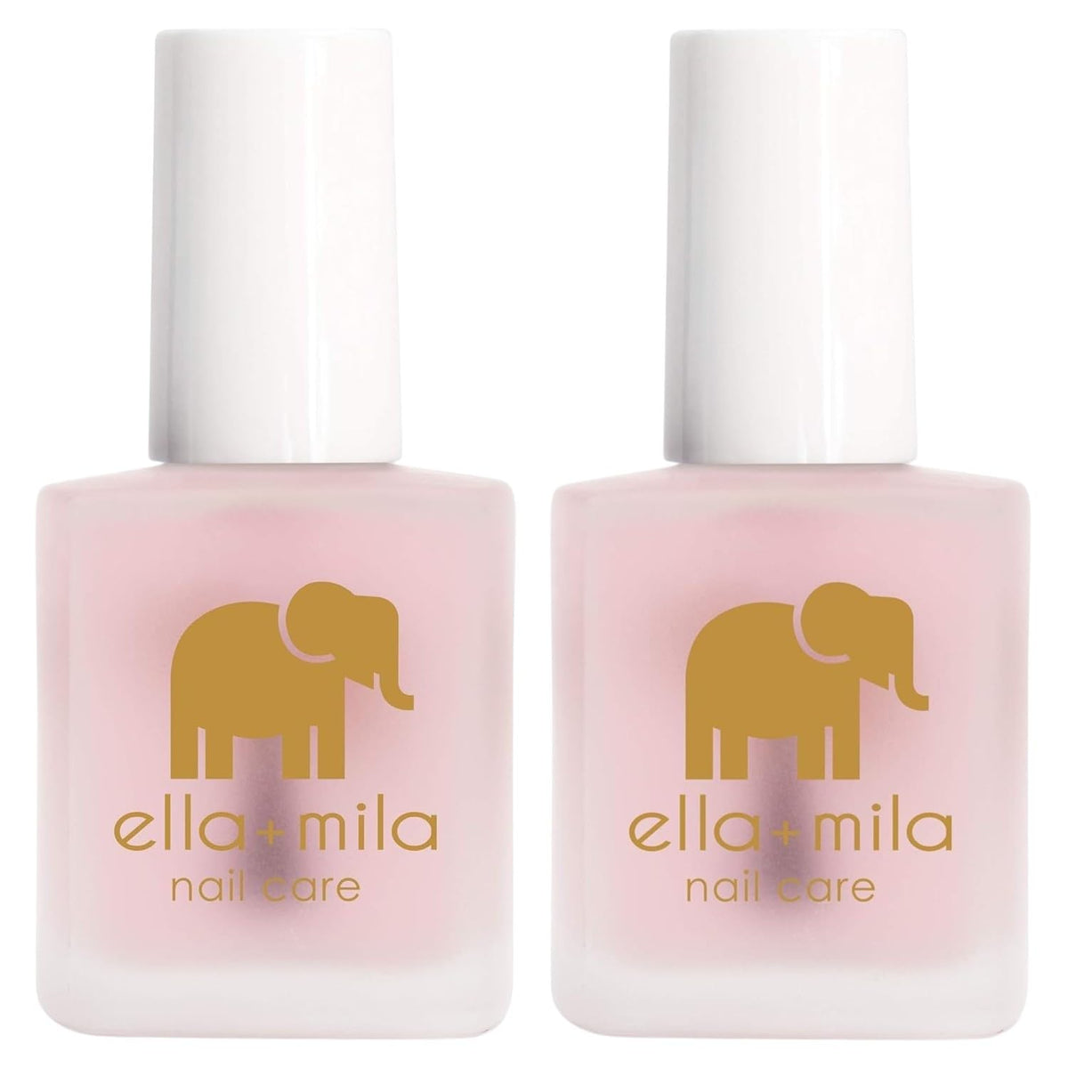 ella+mila front packaging showing clear nail strengthener for immediate firmness