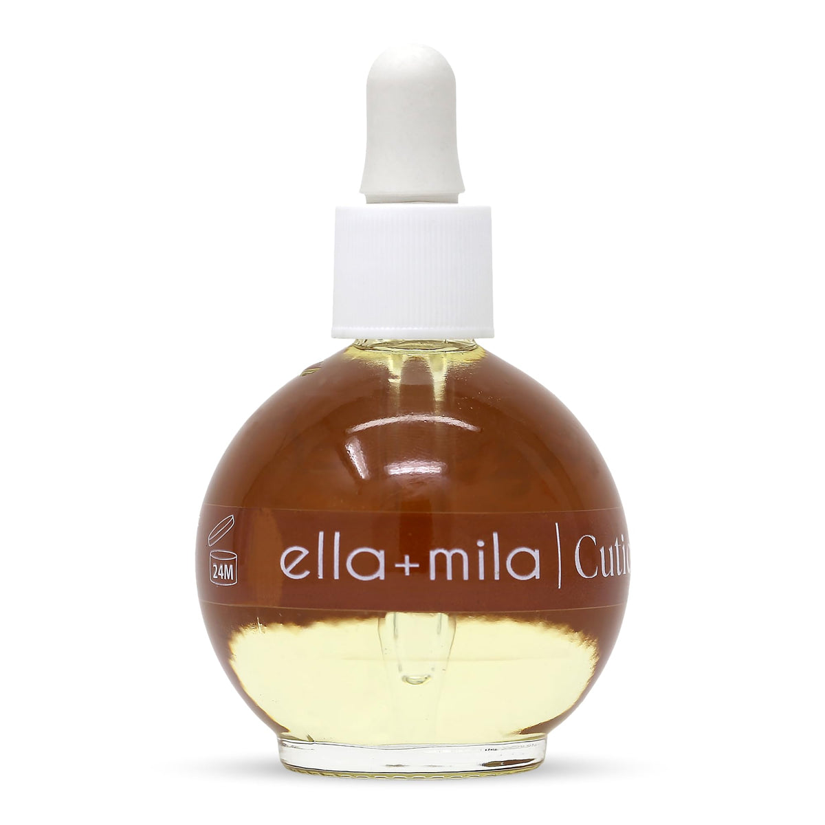 ella+mila front bottle showing brand and compact dropper for easy use