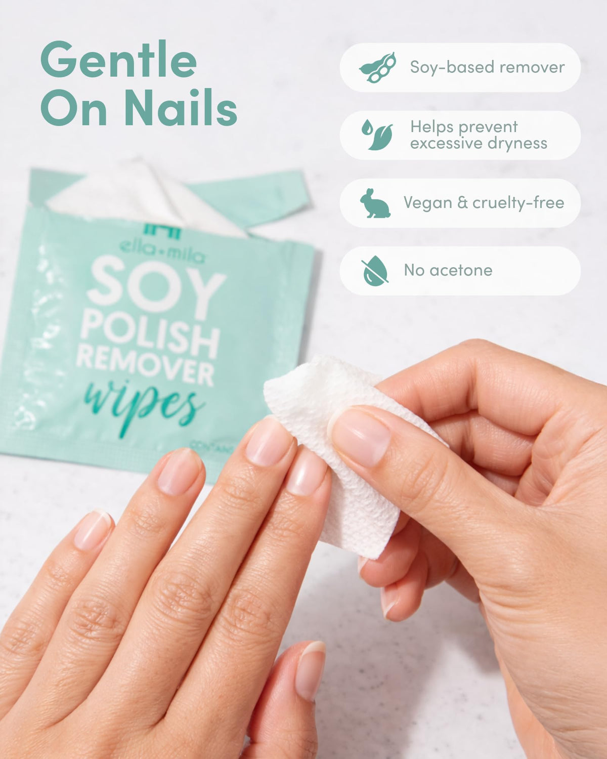 ella+mila wipes inside a purse illustrating travel-ready convenience and sealed freshness