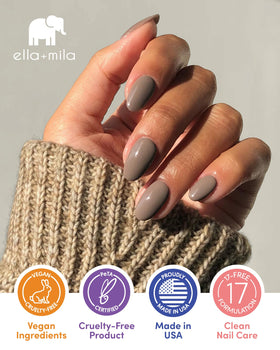 ella+mila placed on salon station conveying professional-ready application