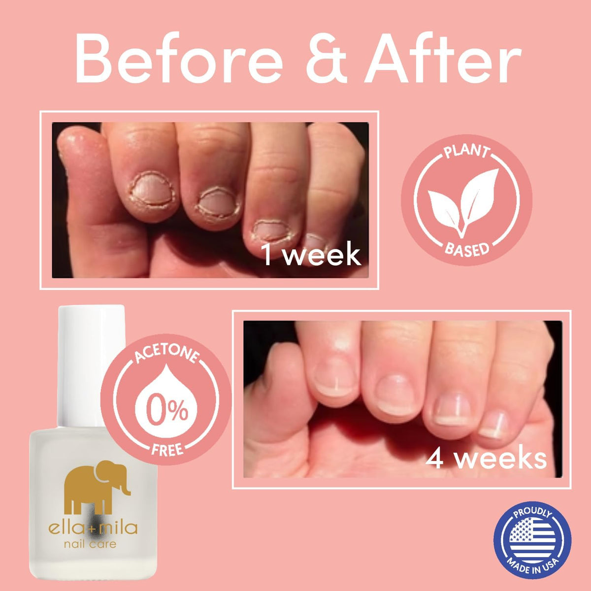 ella+mila applied on adult nails offering discreet habit-breaking benefit