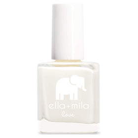 ella+mila Pure Love front bottle showing glossy polish finish and clear labeling