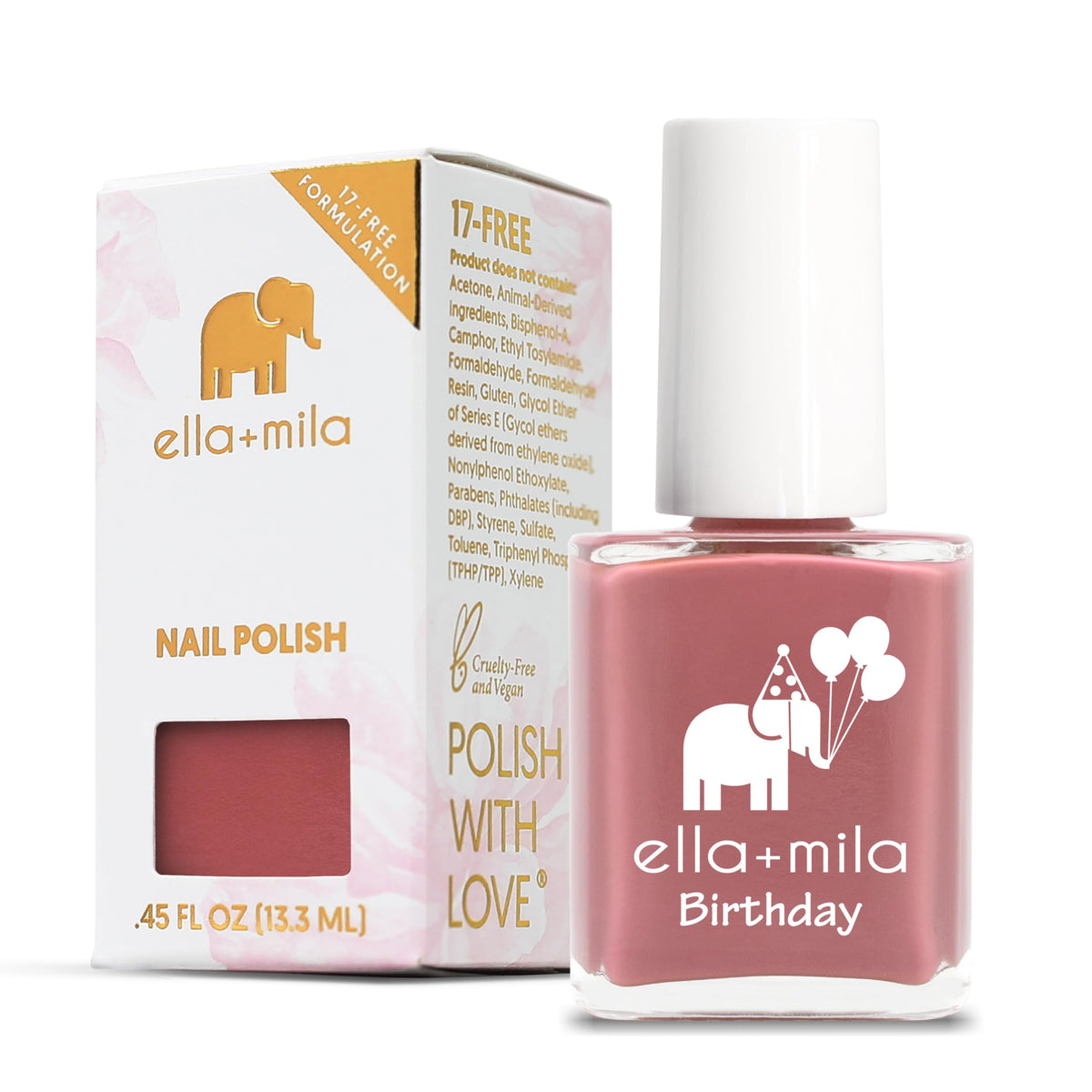 ella+mila Sixth Fix front bottle shot showing glossy finish and 0.45 fl oz size