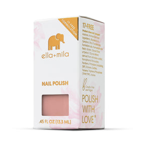 ella+mila label and ingredients panel emphasizing 17-free formula